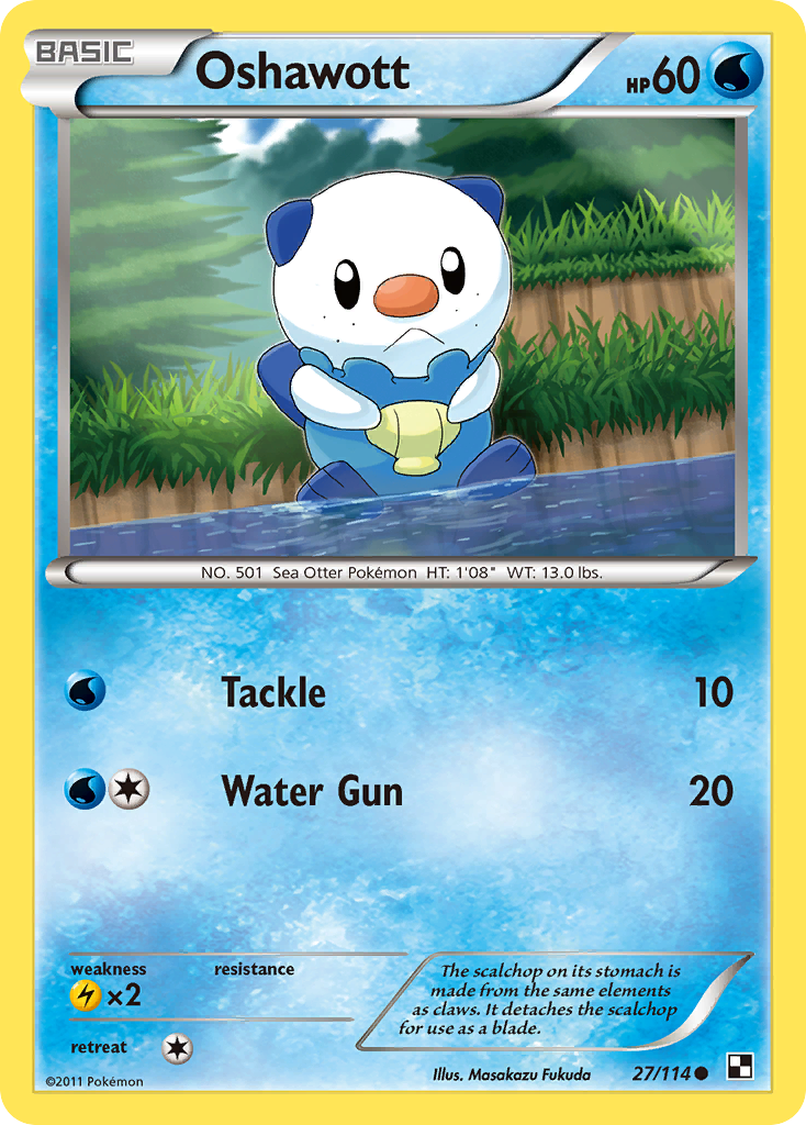 Oshawott - 27/114 (Cosmos Holo) - 027/114 (Holofoil) - NM - front