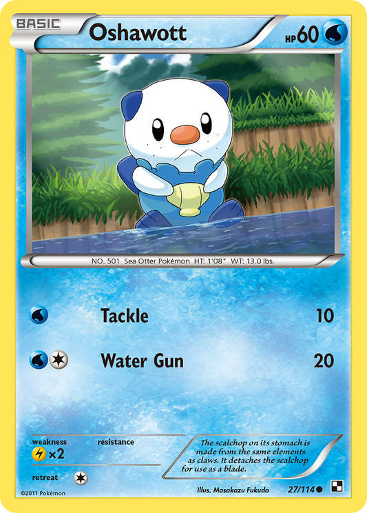 Oshawott - 27/114 (Cosmos Holo) - 027/114 (Holofoil) - NM - front