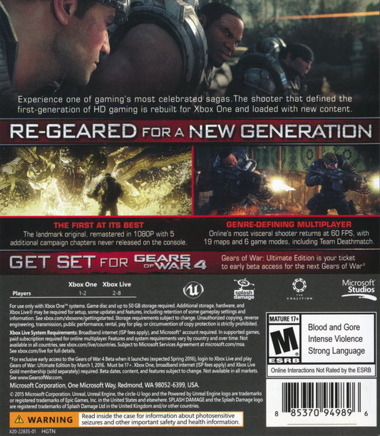 Gears of War [Ultimate Edition] - back