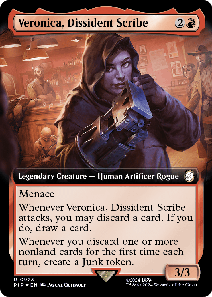 Veronica, Dissident Scribe (923) - EXTENDED ART (Foil) - NM - front