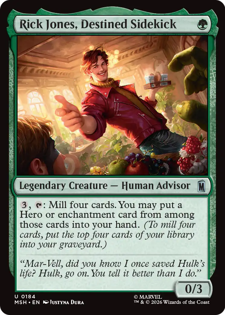 Rick Jones, Destined Sidekick (184) - NM - front