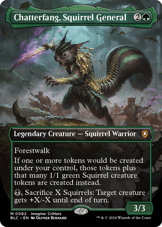 Chatterfang, Squirrel General (82) - BORDERLESS - FULL ART (Foil) - NM - front