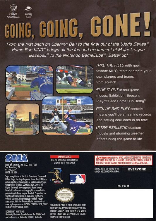 Home Run King - back