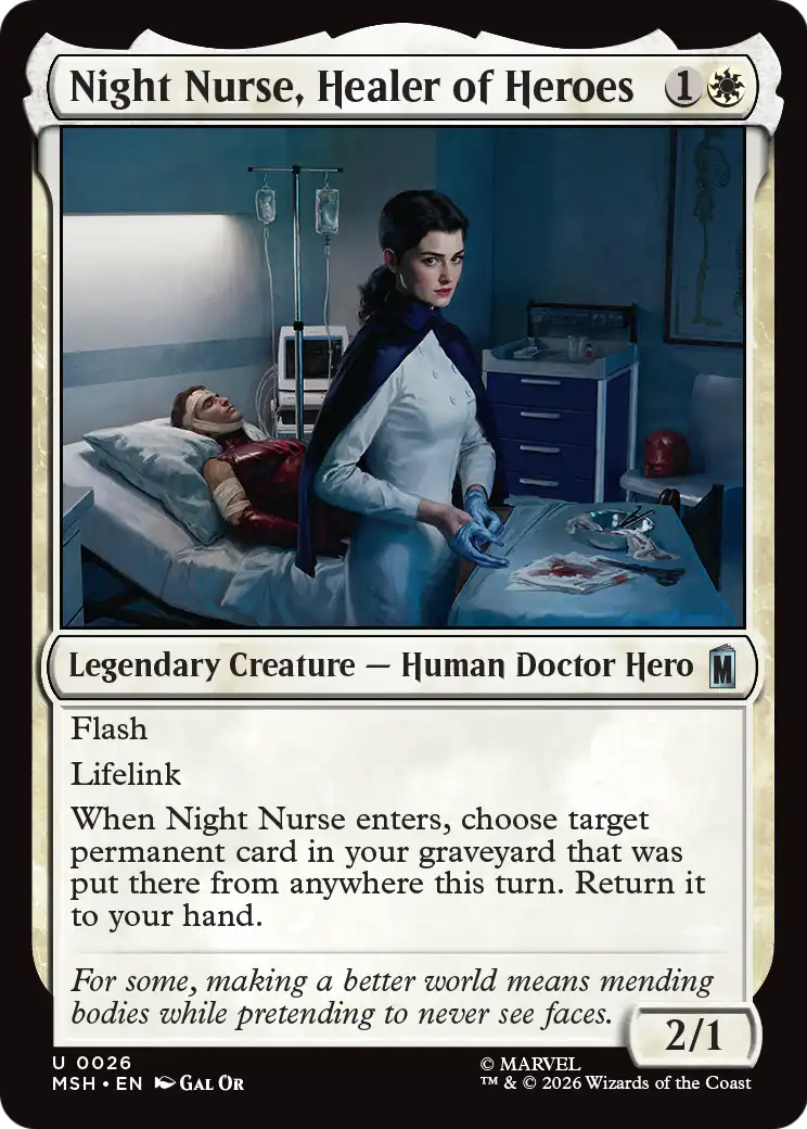 Night Nurse, Healer of Heroes (26) - NM - front