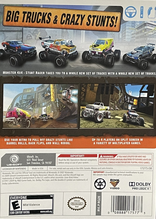 Monster 4x4: Stunt Racer - back
