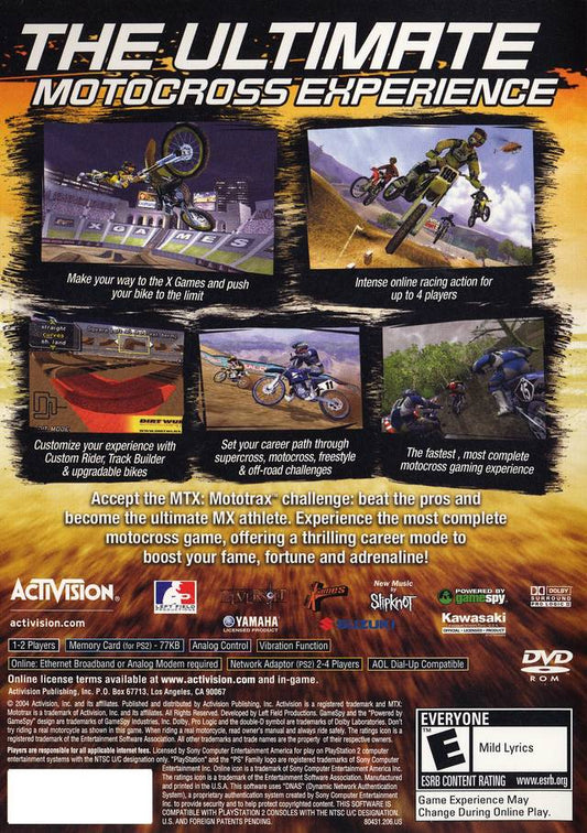 MTX Mototrax - back