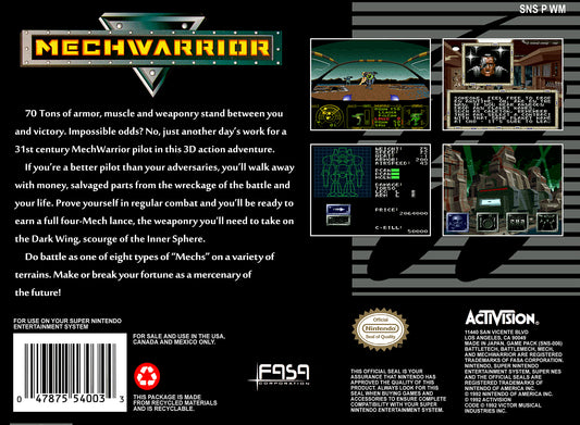 MechWarrior - back
