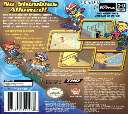 Rocket Power Zero Gravity Zone - back