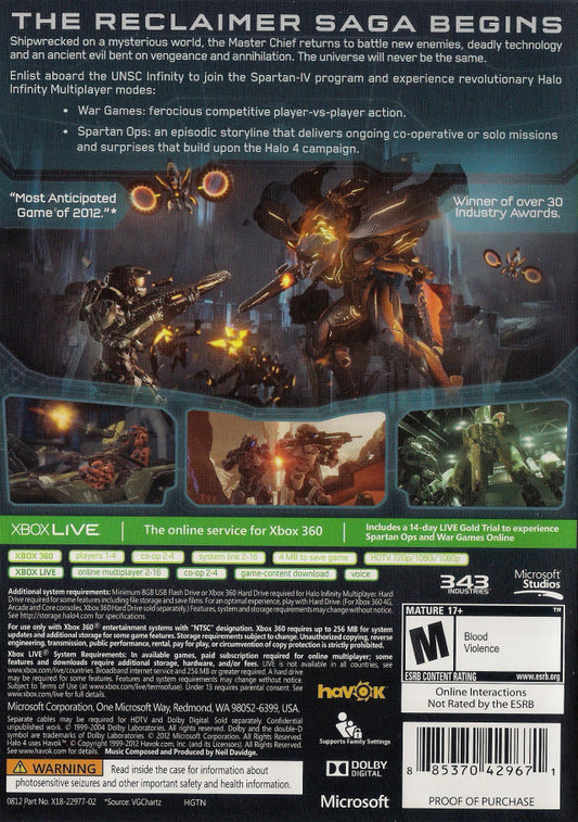 Halo 4 - back