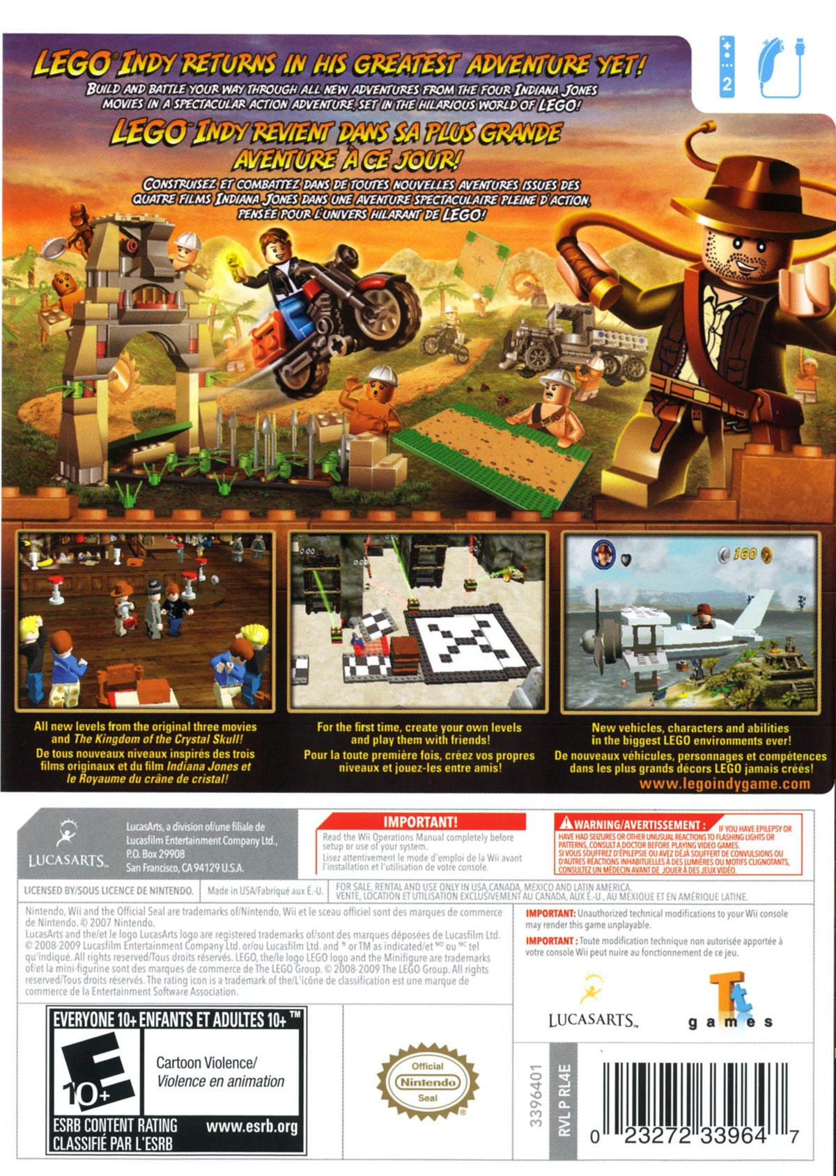 LEGO Indiana Jones 2: The Adventure Continues - back