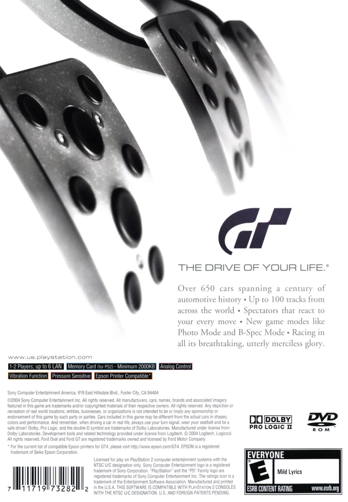 Gran Turismo 4 - back