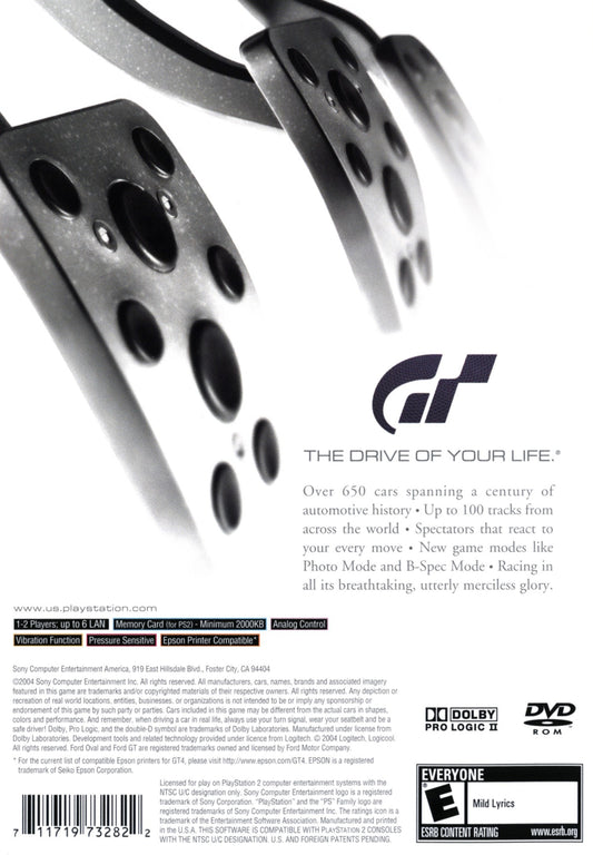 Gran Turismo 4 - back