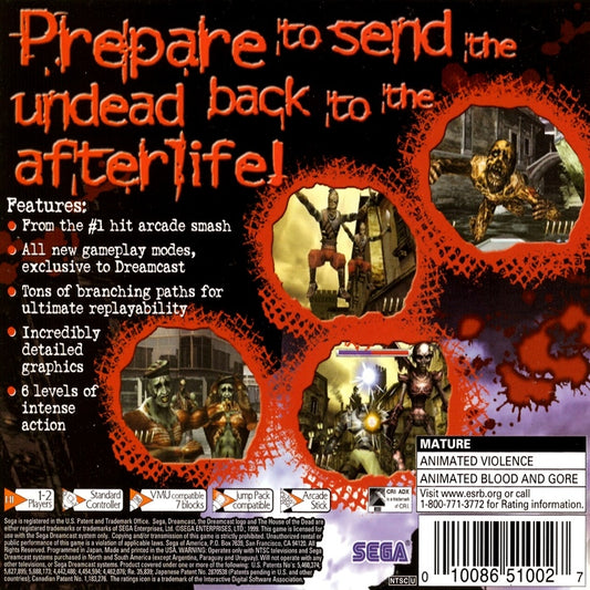 The House of the Dead 2 - back