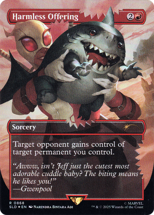 Harmless Offering (868) - BORDERLESS - FULL ART (Foil) - NM - front