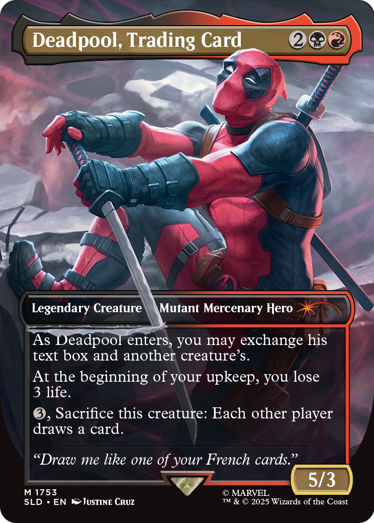 Deadpool, Trading Card (1753) - BORDERLESS - FULL ART - NM - front