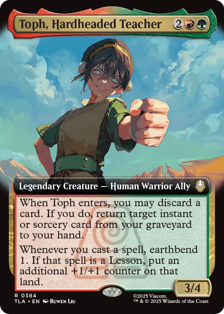 Toph, Hardheaded Teacher (384) - EXTENDED ART - NM - front