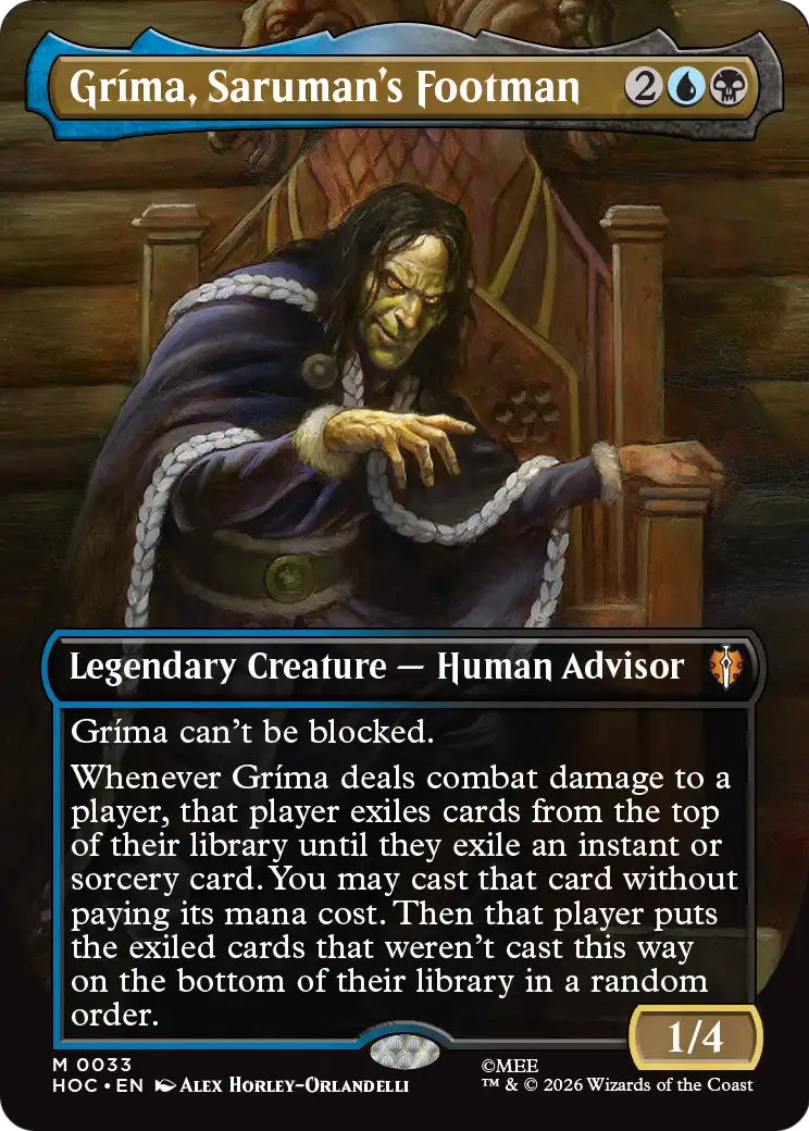 Gríma, Saruman's Footman (33) - BORDERLESS - NM - front