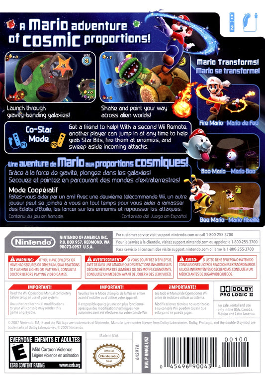 Super Mario Galaxy - back