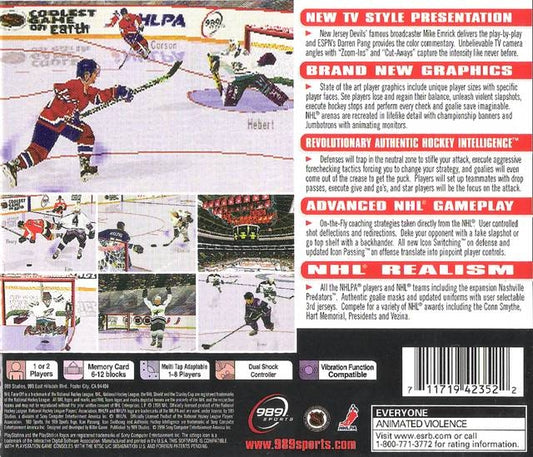 NHL FaceOff 99 - back