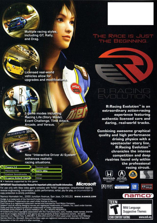 R: Racing Evolution - back