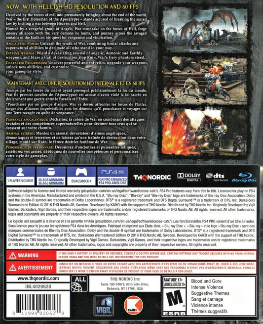 Darksiders: Warmastered Edition - back