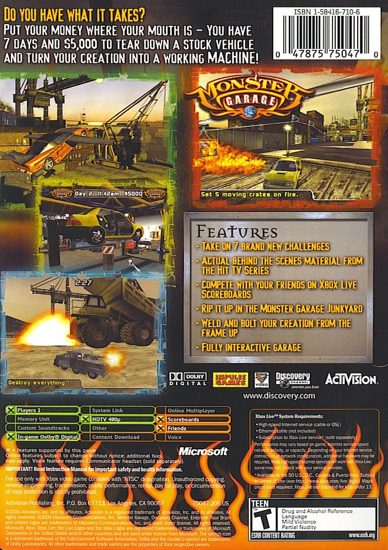 Monster Garage - back