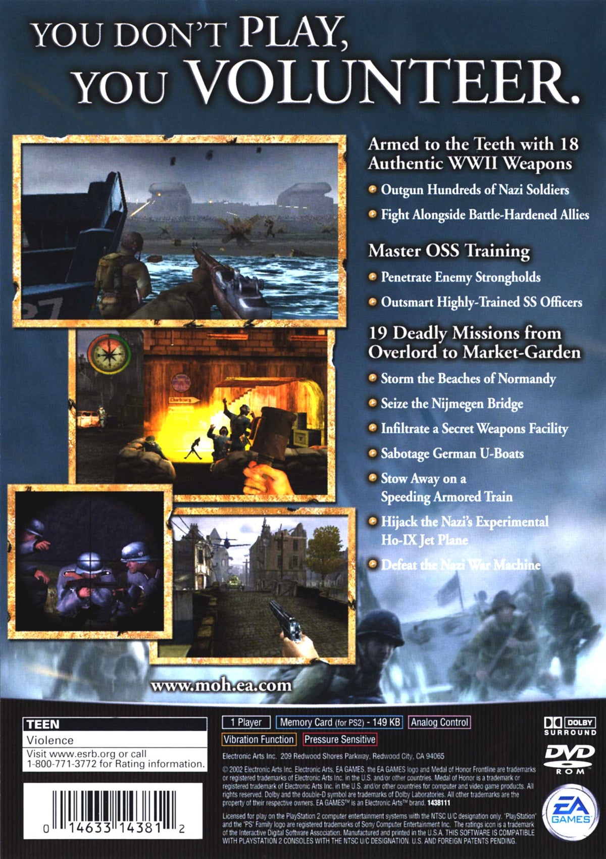 Medal of Honor Frontline - back