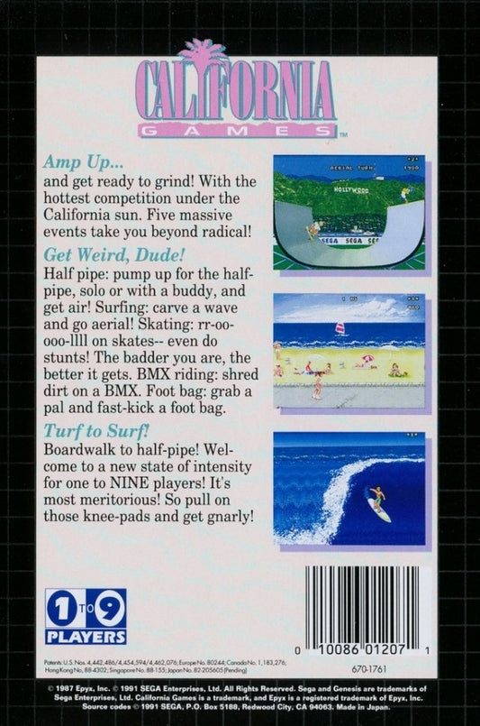 California Games - back