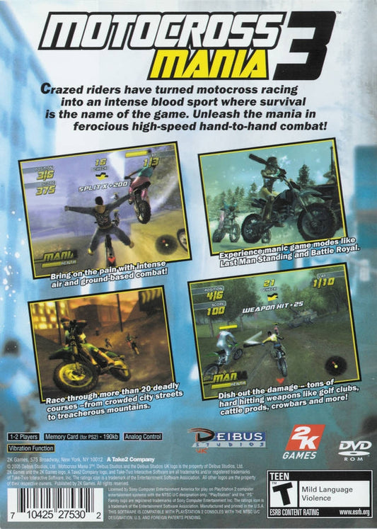 Motocross Mania 3 - back