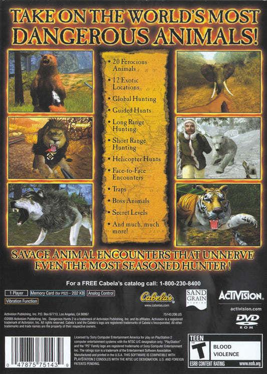 Cabela's Dangerous Hunts 2 - back