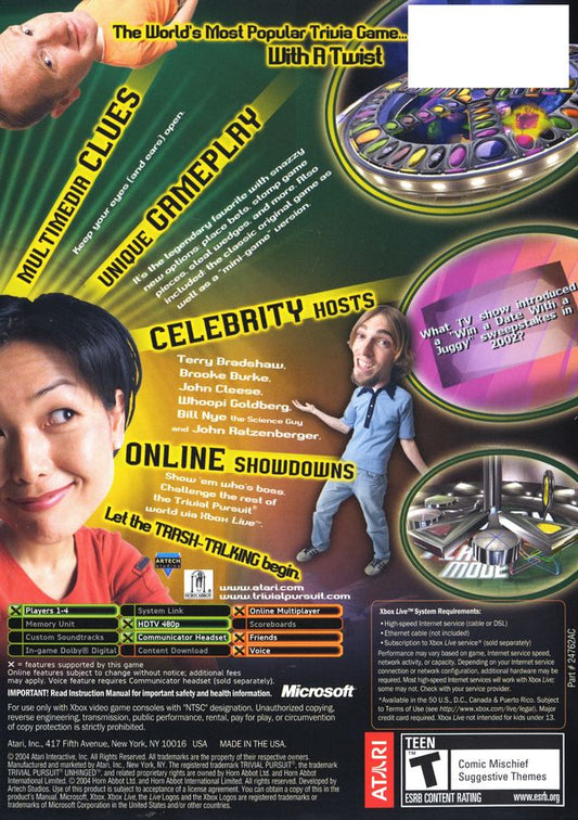 Trivial Pursuit Unhinged - back