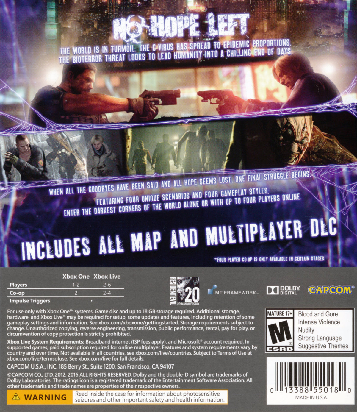 Resident Evil 6 - back