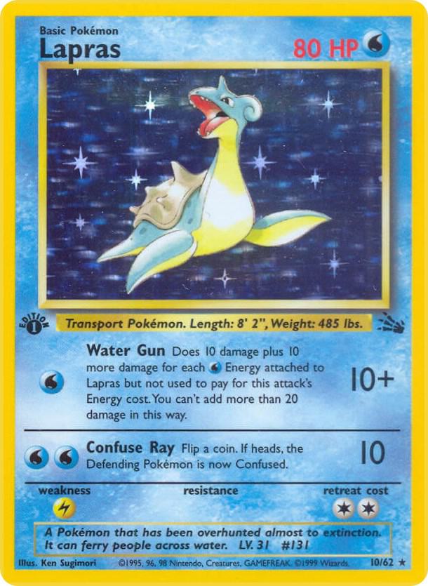 Lapras - 10/62 (Unlimited Holofoil) - NM - front