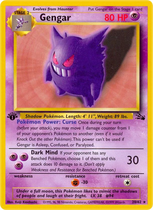 Gengar - 20/62 (Unlimited) - LP - front