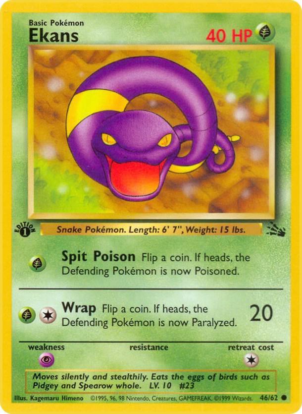 Ekans - 46/62 (Unlimited) - NM - front