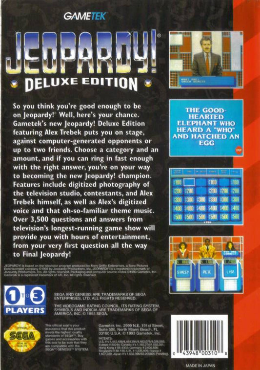 Jeopardy Deluxe Edition - back