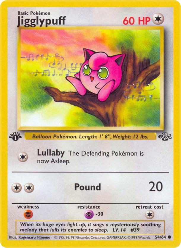 Jigglypuff - 54/64 (Unlimited) - LP - front