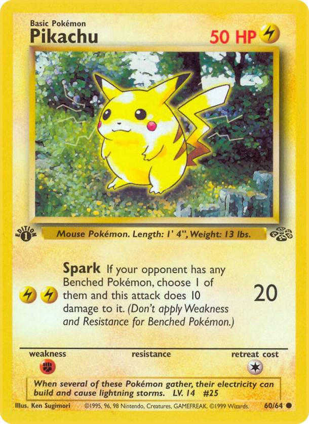 Pikachu - 60/64 (Unlimited) - MP - front
