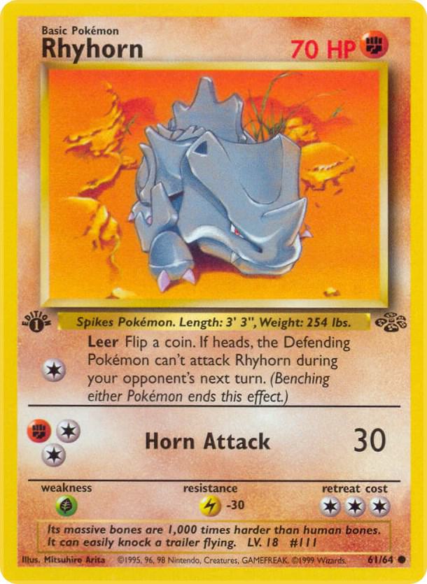 Rhyhorn - 61/64 (Unlimited) - MP - front
