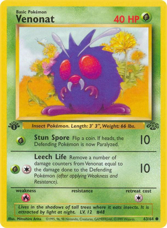 Venonat - 63/64 (1st Edition) - MP - front