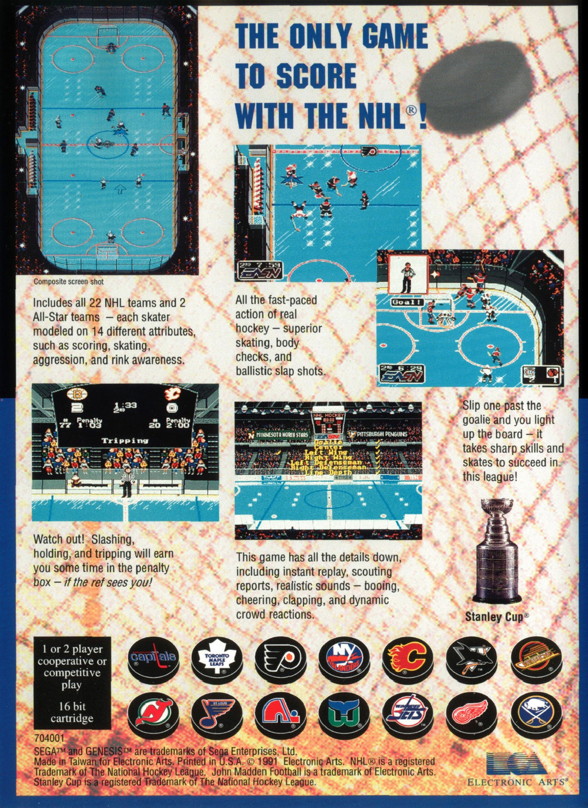 NHL Hockey - back