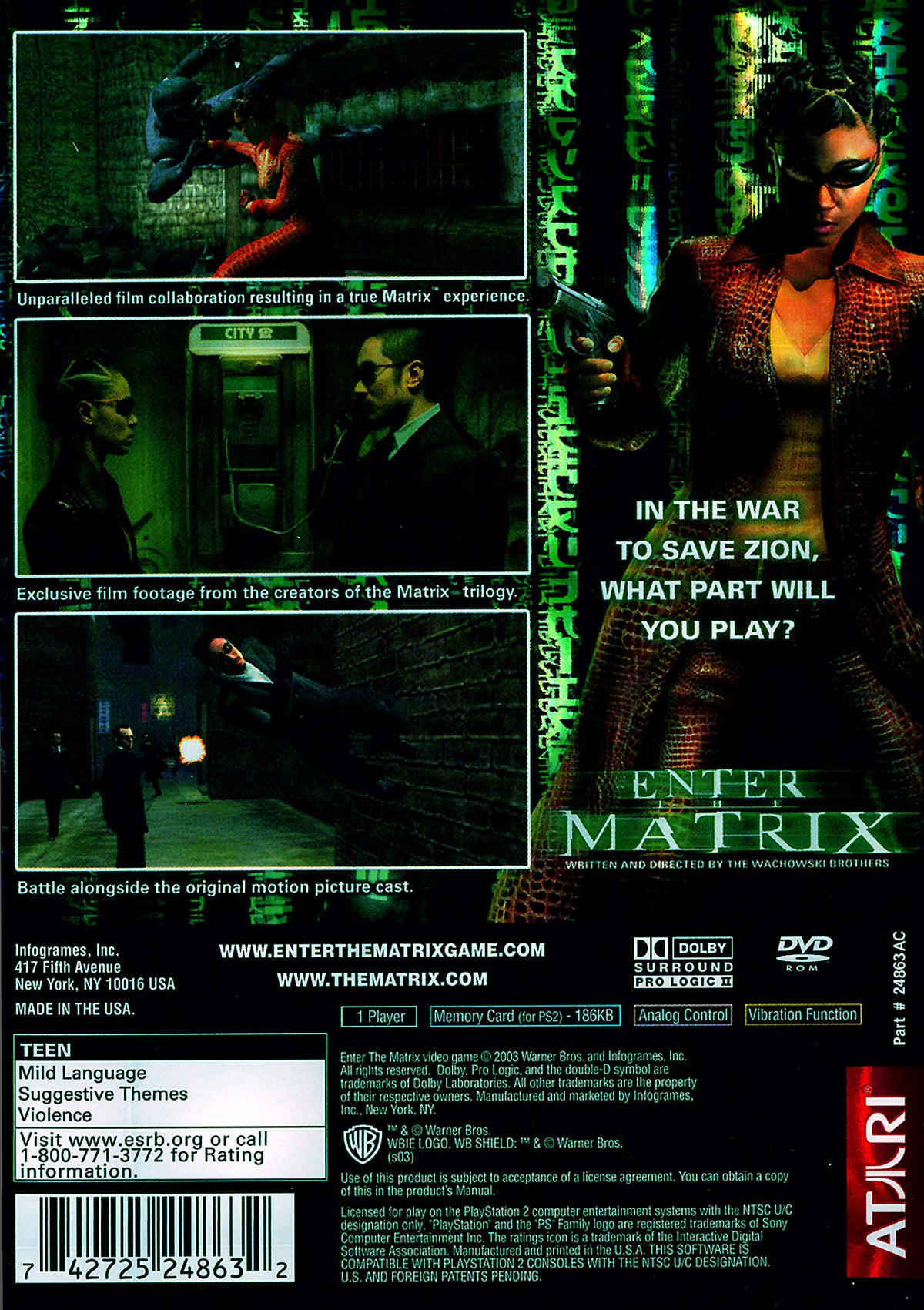 Enter the Matrix - back