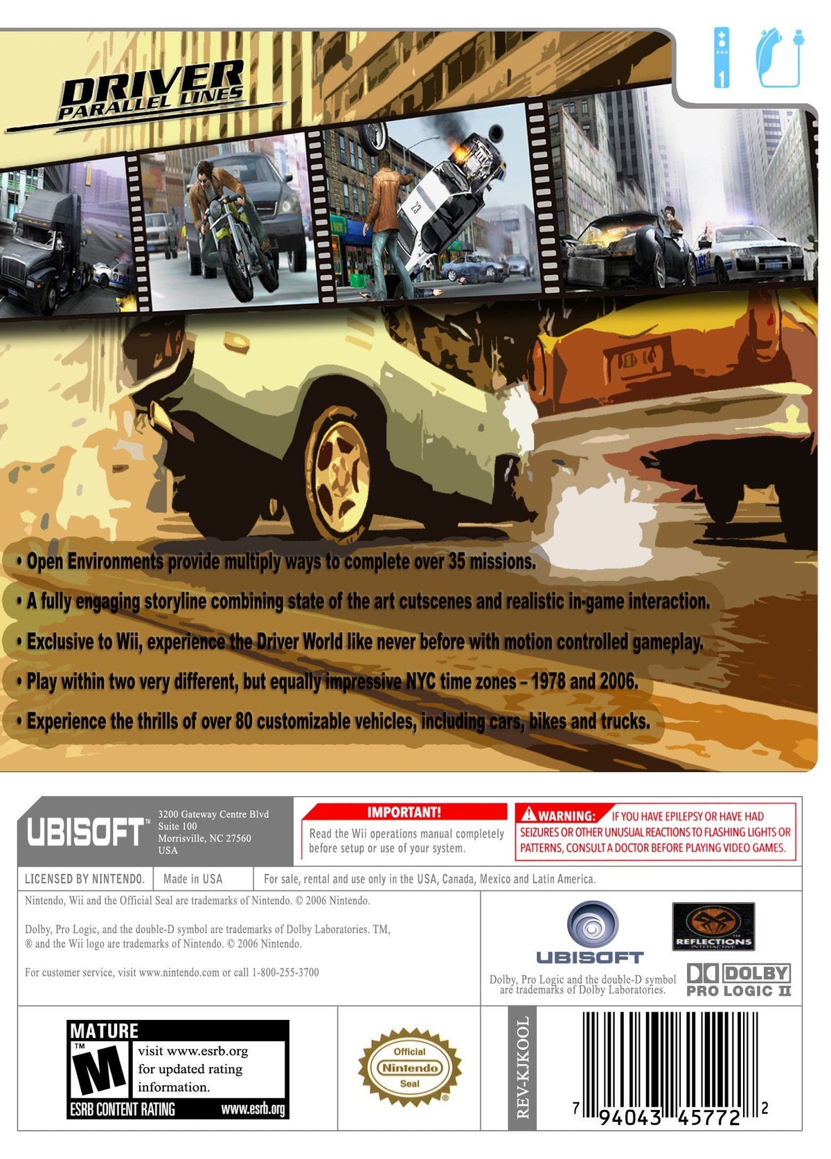 Driver Parallel Lines - back