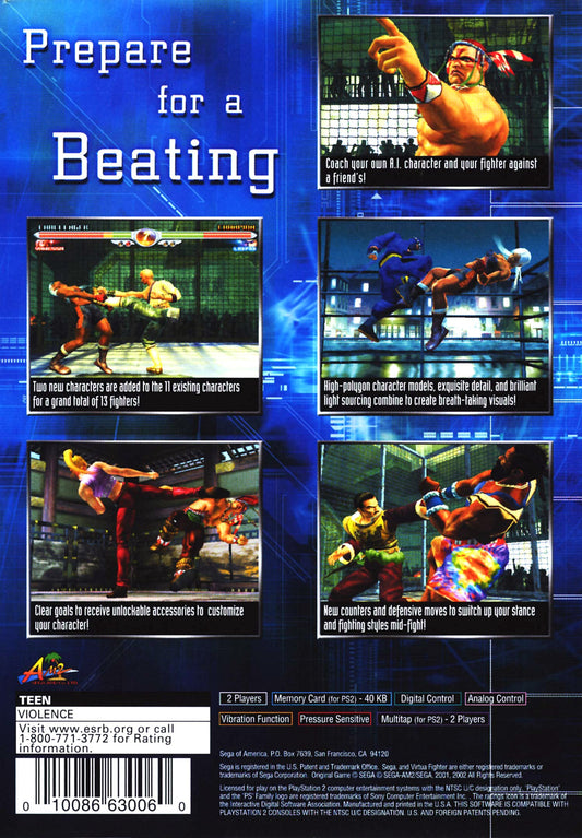 Virtua Fighter 4 - back