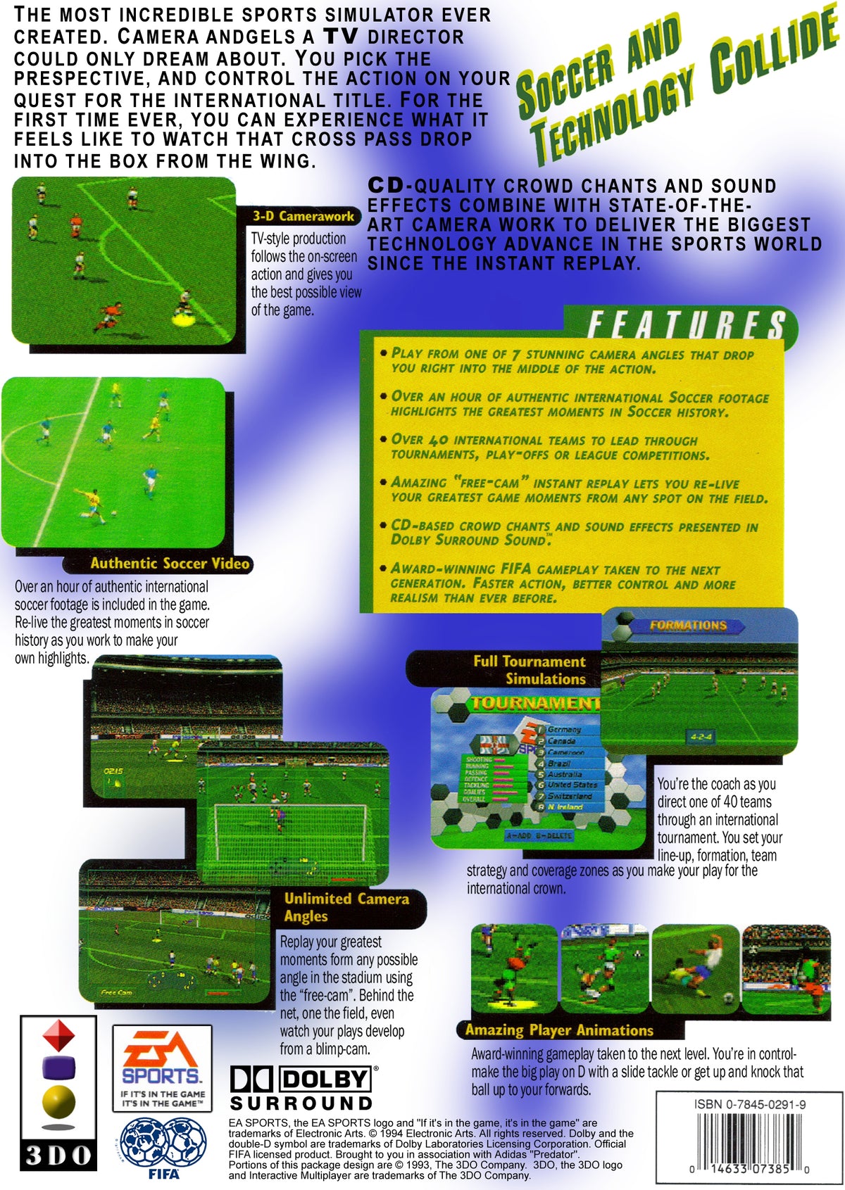 FIFA International Soccer - back