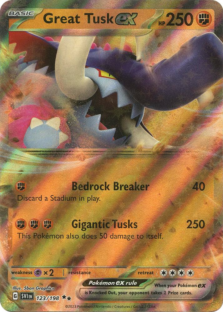 Great Tusk ex - 123/198 (Holofoil) - NM - front