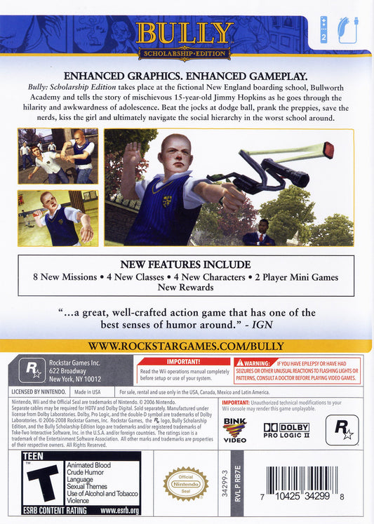 Bully Scholarship Edition - back