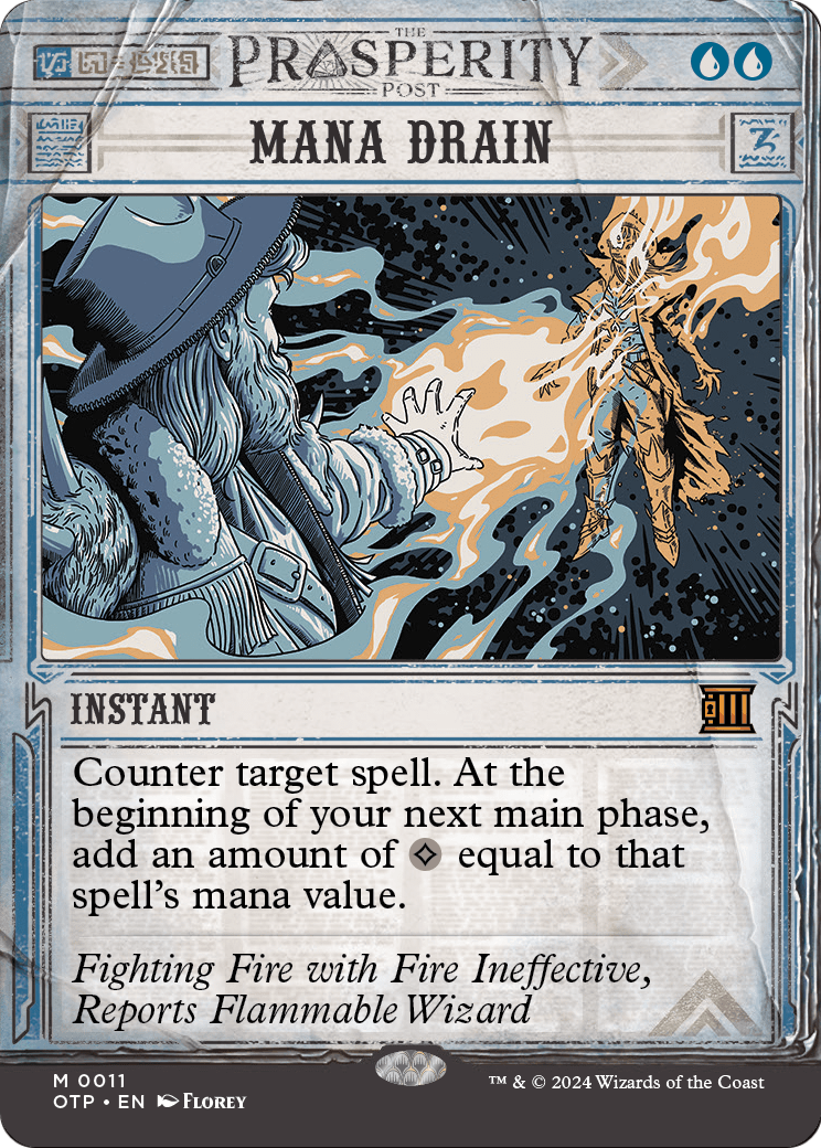 Mana Drain (11) - BORDERLESS - NM - front
