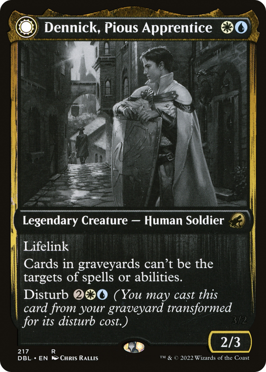 Dennick, Pious Apprentice // Dennick, Pious Apparition (217) (Foil) - NM - front