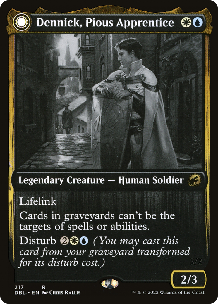 Dennick, Pious Apprentice // Dennick, Pious Apparition (217) (Foil) - NM - front